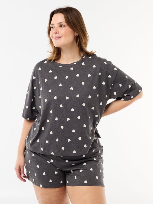 Korte pyjama met motieven - 2-delig - Kiabi