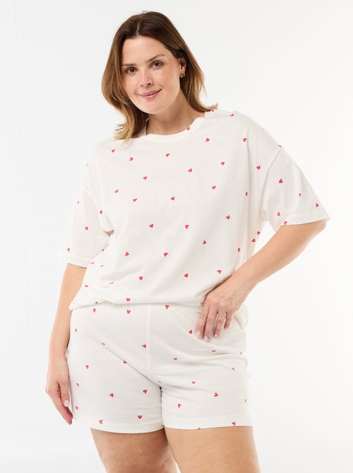 Korte pyjama met motieven - 2-delig - Kiabi