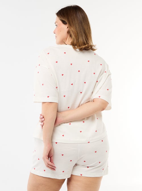 Korte pyjama met motieven - 2-delig - Kiabi