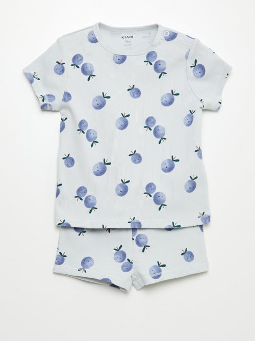 Korte pyjama met print - 2-delig - Kiabi