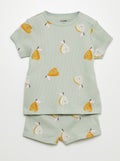 Korte pyjama met print - 2-delig GROEN - Kiabi