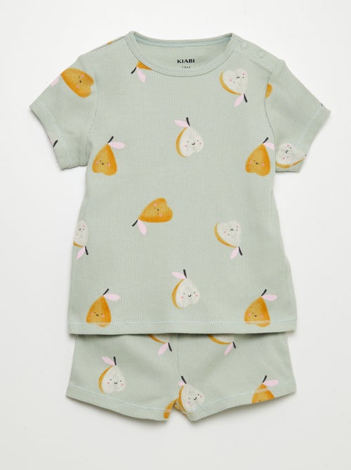 Korte pyjama met print - 2-delig - Kiabi