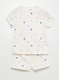 Korte pyjama met print - 2-delig WIT - Kiabi