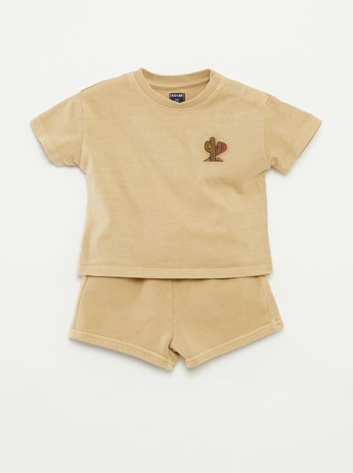 Korte pyjama met short + T-shirt - 2-delig - Kiabi