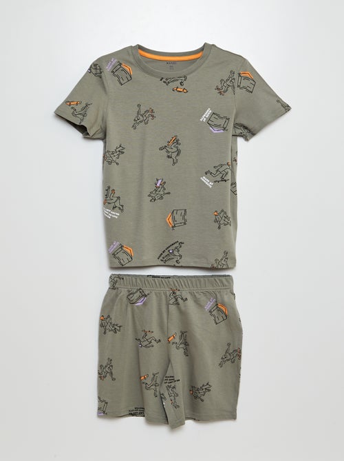 Korte pyjama met short + T-shirt - 2-delig - Kiabi