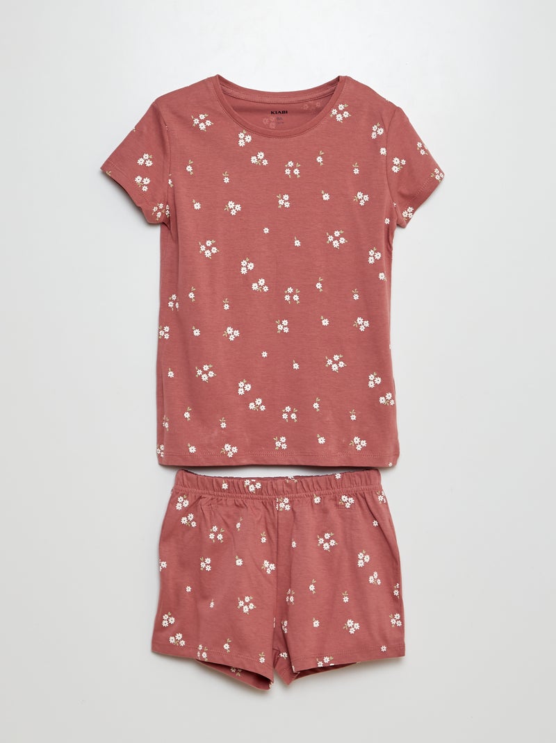 Korte pyjama met short + T-shirt - 2-delig ROSE - Kiabi