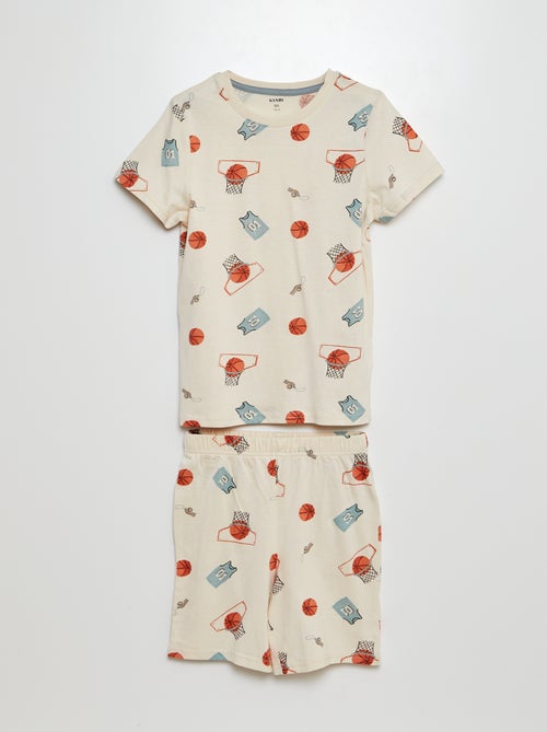 Korte pyjama met short + T-shirt - 2-delig - Kiabi