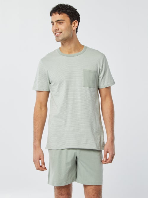Korte pyjama met short + T-shirt - 2 zakken - Kiabi
