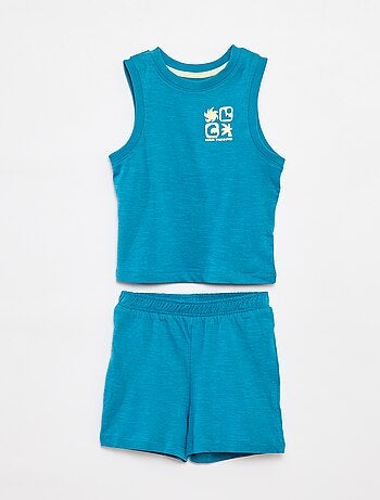 Korte pyjama met singlet + short - 2-delig