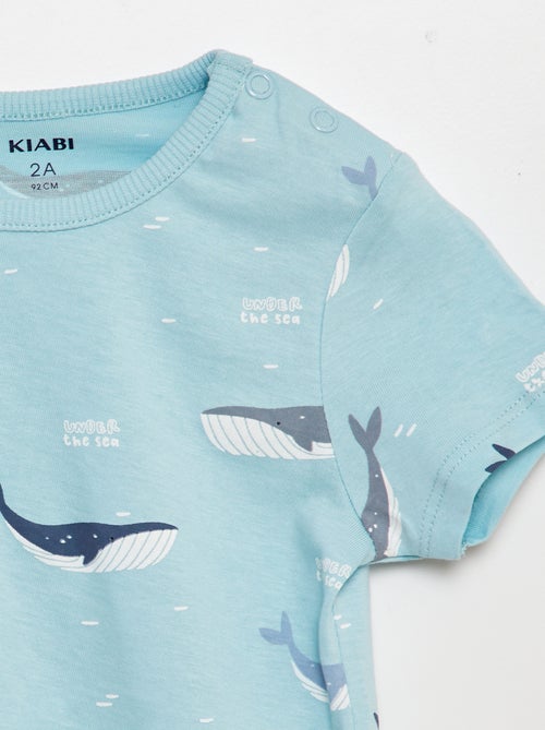 Korte pyjama met T-shirt + short - 2-delig - Kiabi