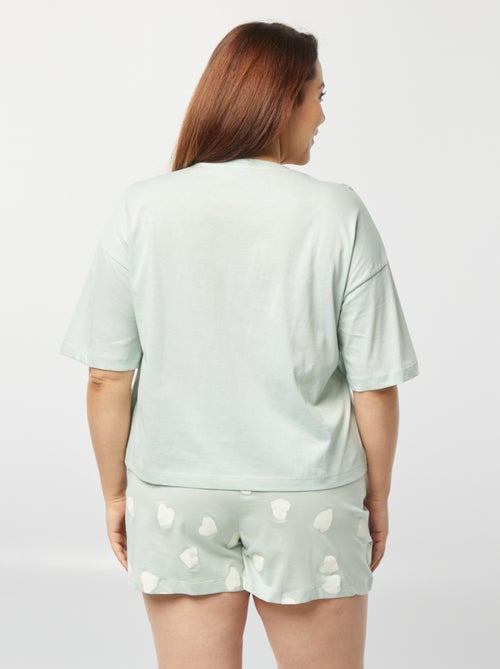 Korte pyjama met T-shirt + short - 2-delig - Kiabi