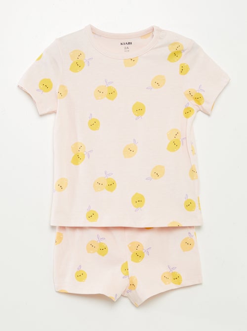 Korte pyjama met T-shirt + short - 2-delig - Kiabi