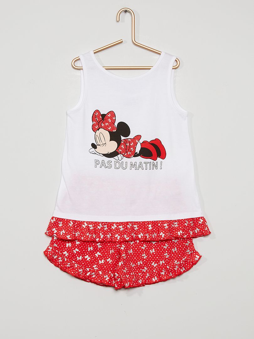 Korte pyjama 'Minnie Mouse' wit / rood - Kiabi