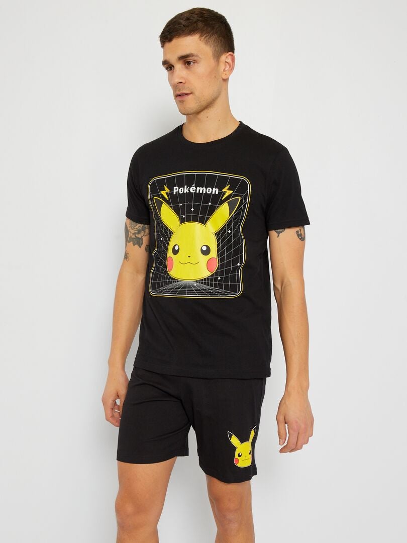 Korte pyjama 'Pokémon' - 2-delig zwart - Kiabi