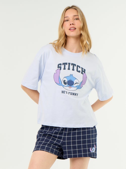 Korte pyjama 'Stitch' - 2-delig - Kiabi