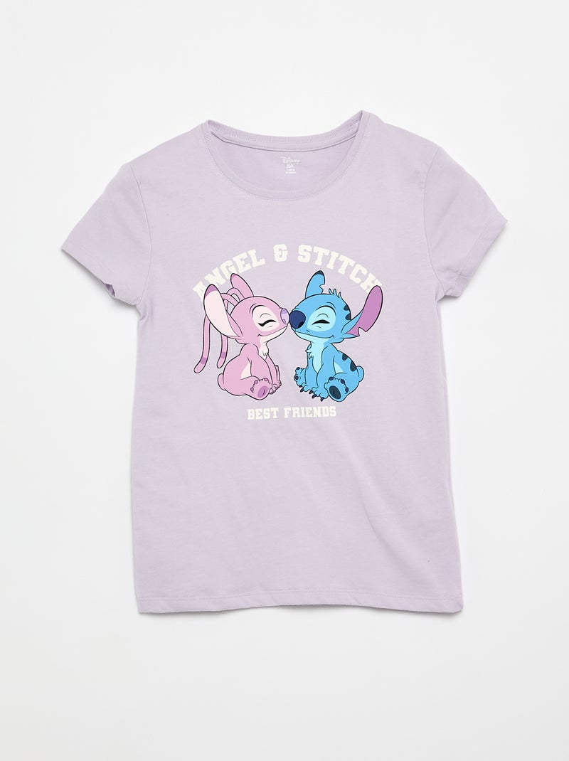 Korte pyjama 'Stitch' - 2-delig Paars - Kiabi