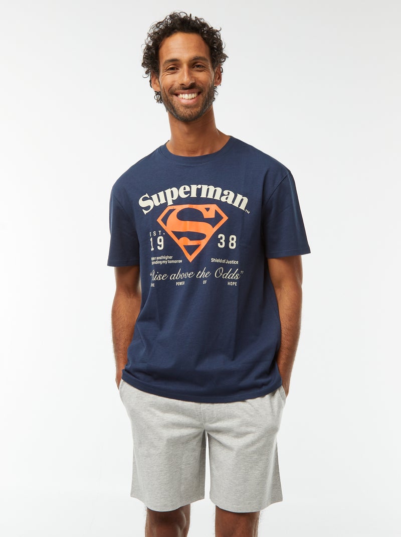 Korte pyjama 'Superman' 'DC Comics' - 2-delig Blauw - Kiabi