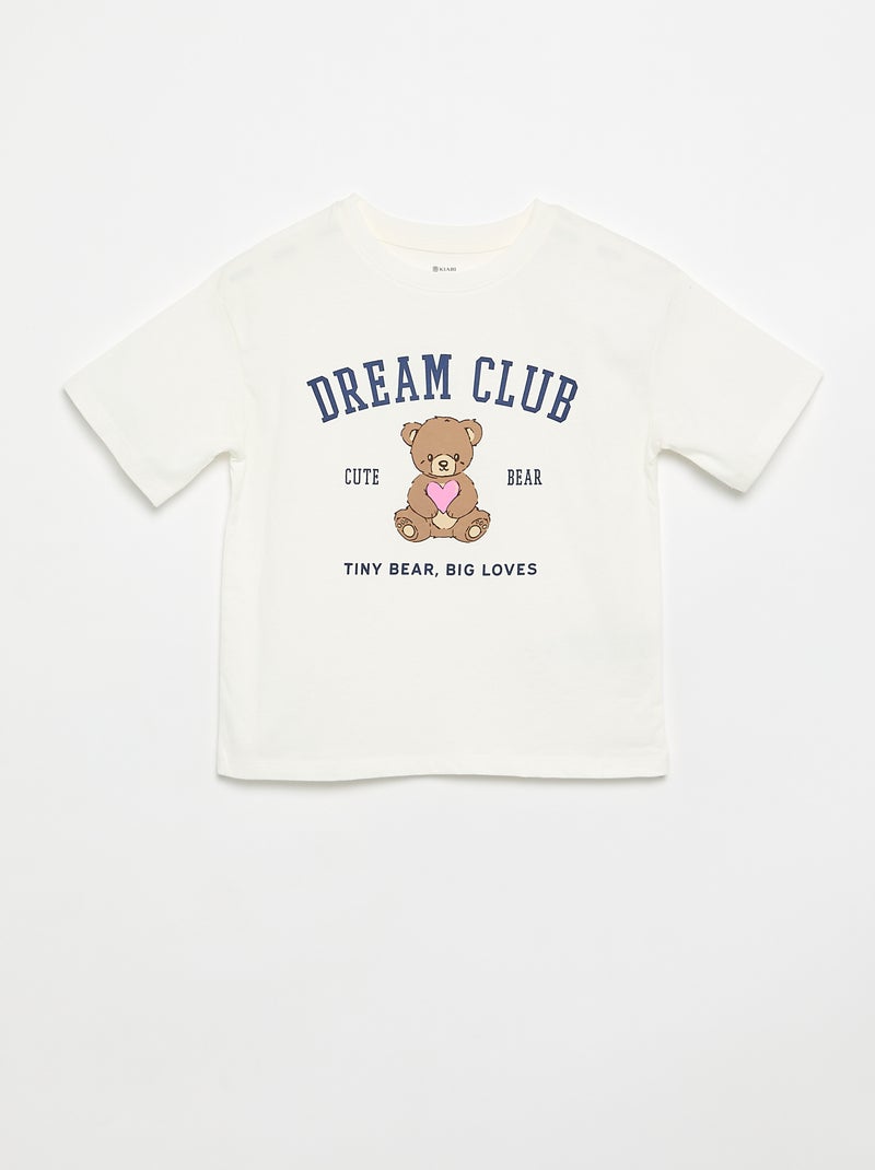 Korte pyjama T-shirt en short - 2-delig Grijs - Kiabi