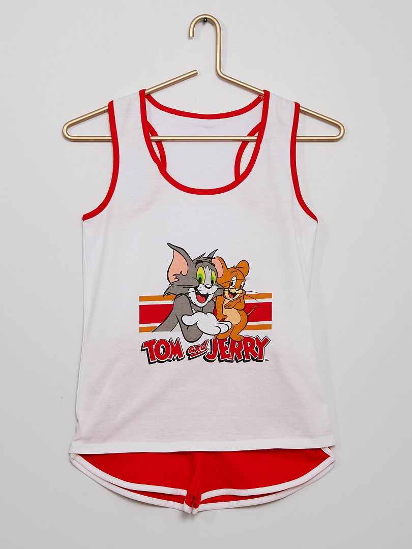 Korte pyjama 'Tom & Jerry' WIT - Kiabi