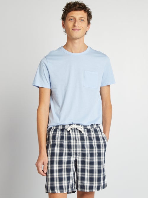 Korte pyjama van poplin - 2-delig - Kiabi