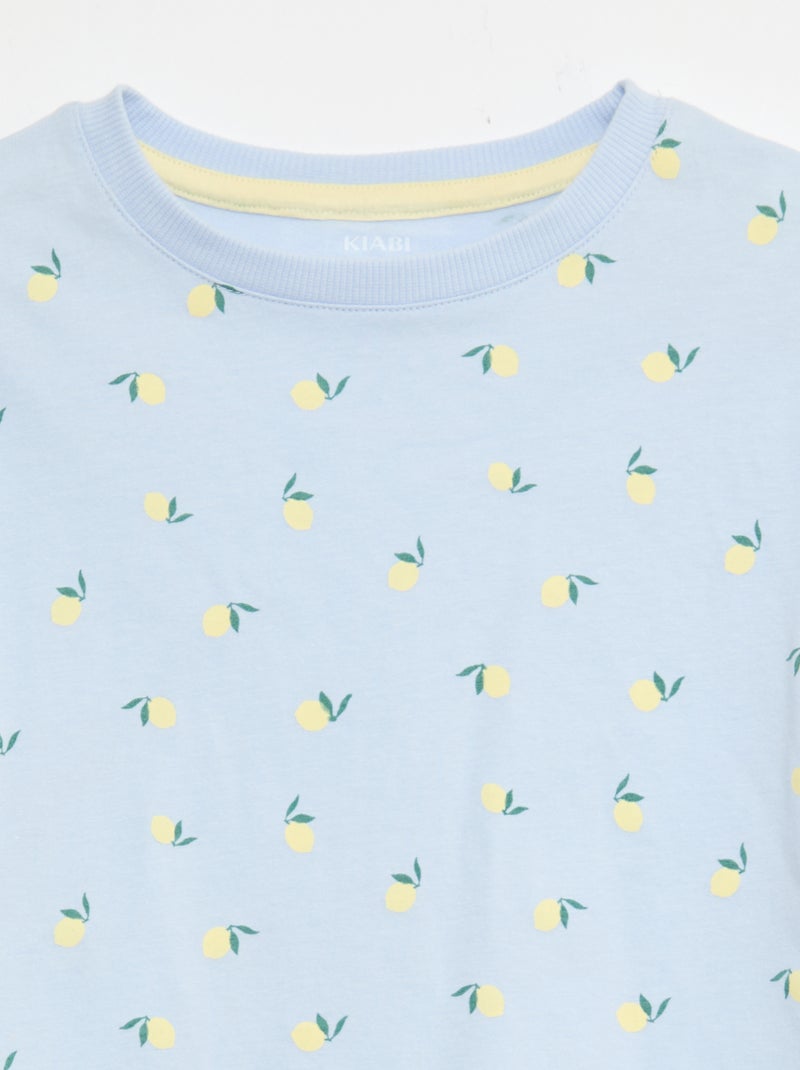Korte pyjamaset - 2-delig Blauw - Kiabi