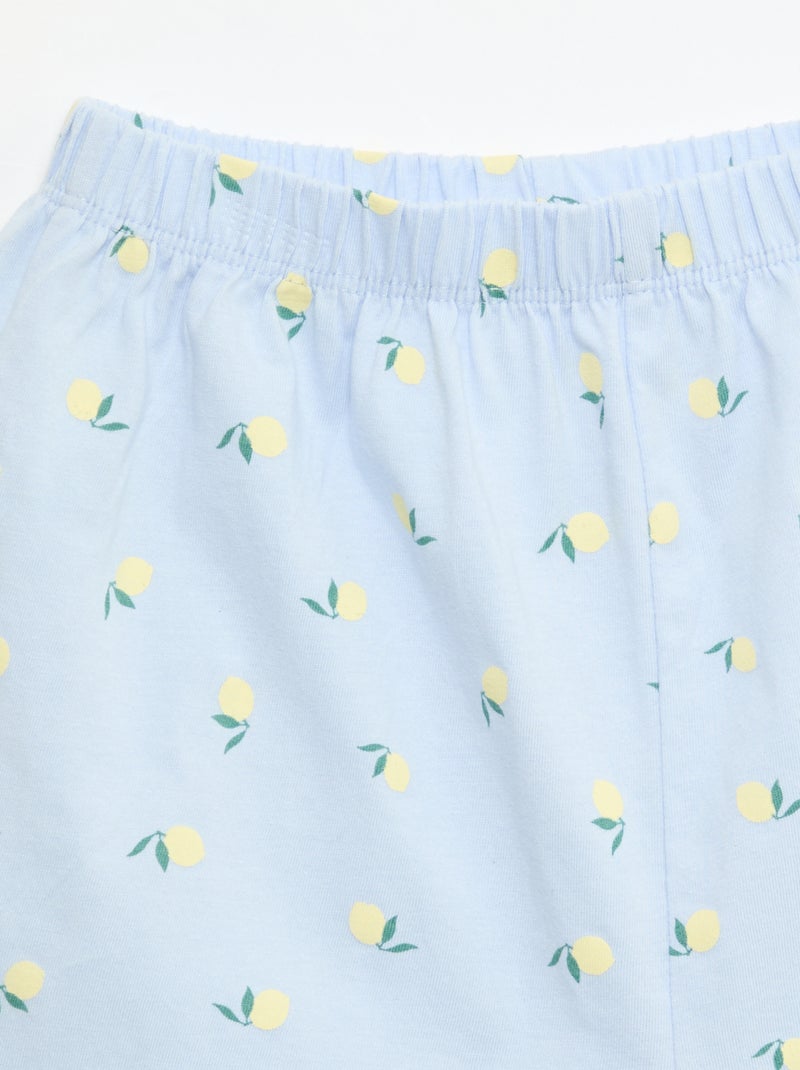 Korte pyjamaset - 2-delig Blauw - Kiabi