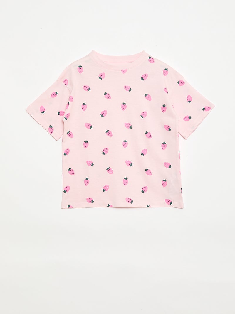 Korte pyjamaset - 2-delig Rose - Kiabi