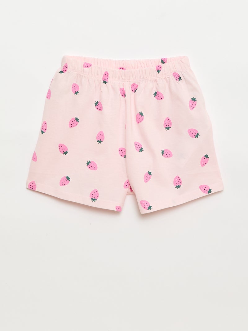 Korte pyjamaset - 2-delig Rose - Kiabi