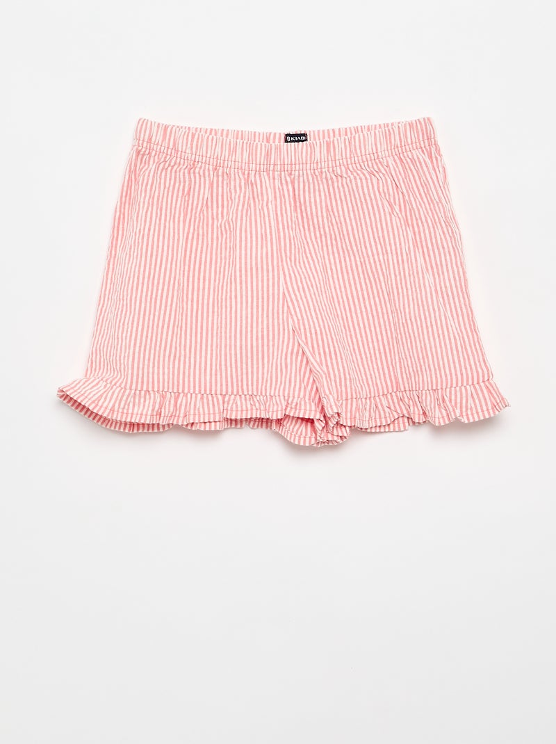 Korte pyjamaset - hemdje + short - 2-delig Rood - Kiabi