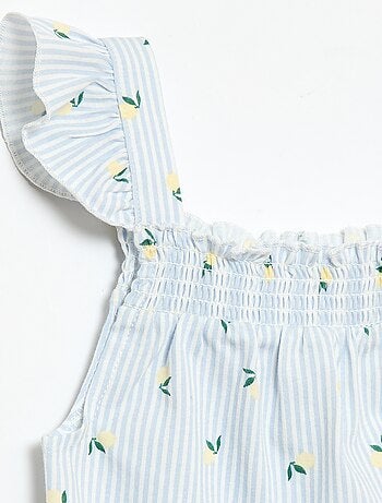 Korte pyjamaset met volanttop + short - 2-delig