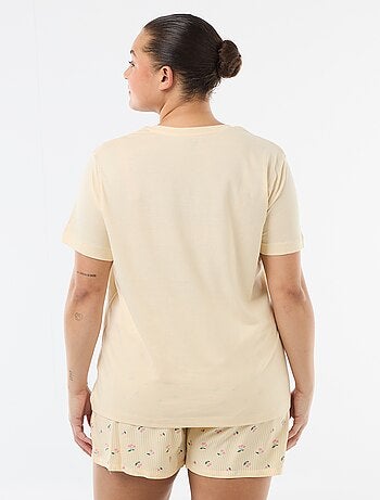 Korte pyjamaset T-shirt + short - 2-delig
