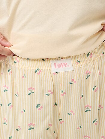 Korte pyjamaset T-shirt + short - 2-delig