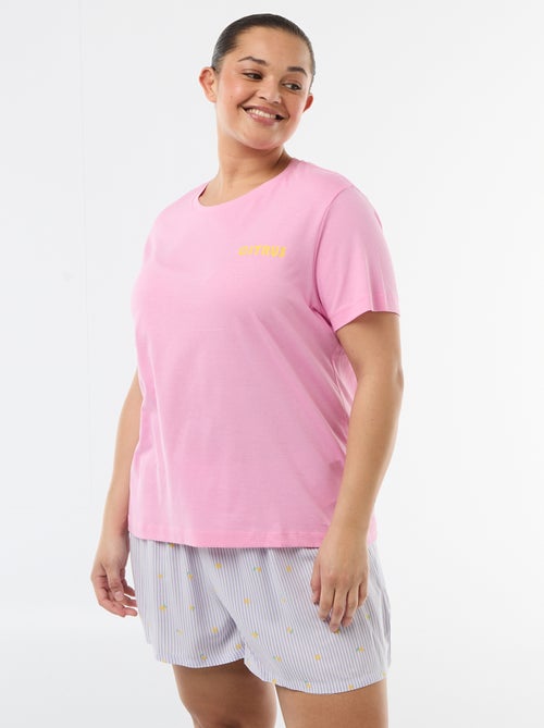 Korte pyjamaset T-shirt + short - 2-delig - Kiabi