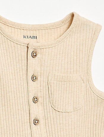 Korte ribgebreide romper