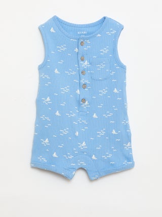 Korte ribgebreide romper