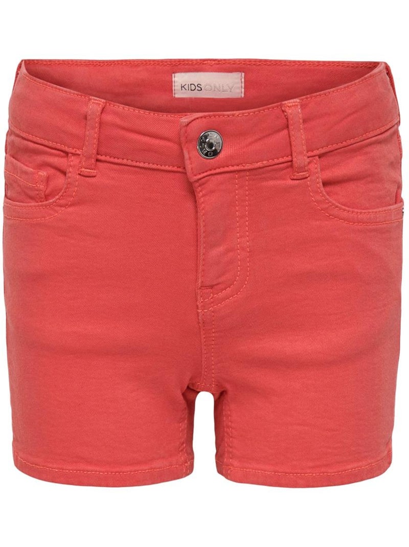 Korte rode broek voor meisjes kids only gekleurd Rood - Kiabi