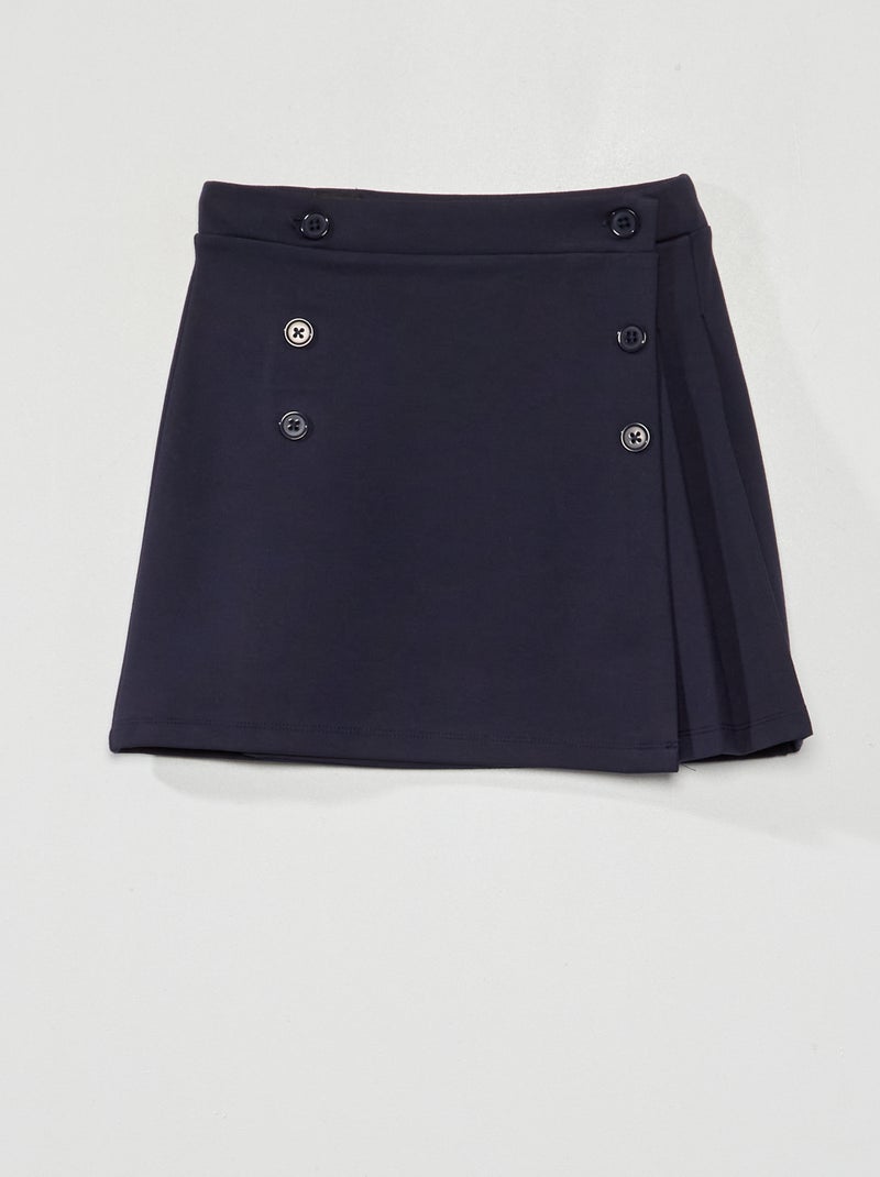 Korte rok met knoopjes vooraan BLAUW - Kiabi