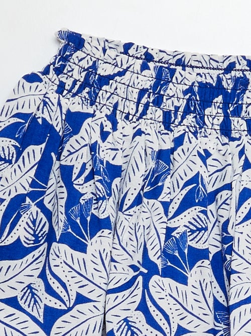 Korte rok met ruches en print - Kiabi