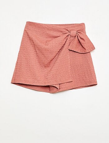 Korte rok-short van lichte effen tricot