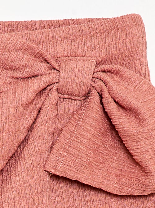 Korte rok-short van lichte effen tricot - Kiabi