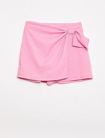 Korte rok-short van lichte effen tricot