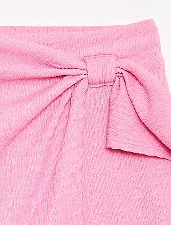 Korte rok-short van lichte effen tricot