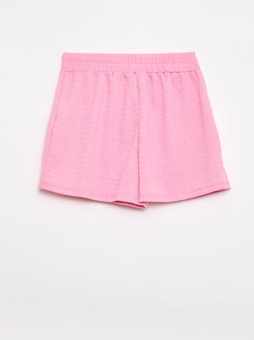 Korte rok-short van lichte effen tricot - Kiabi