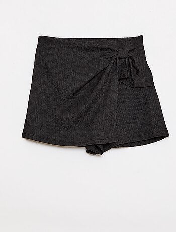 Korte rok-short van lichte effen tricot