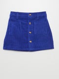 Korte rok van corduroy blauw - Kiabi