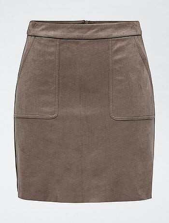 Korte rok van suèdine