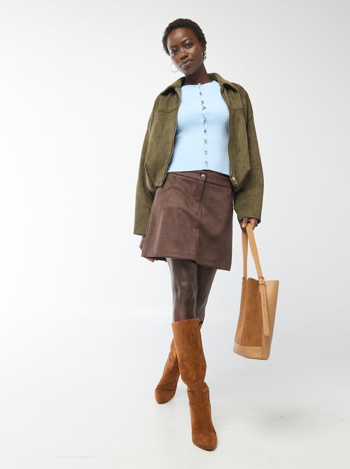 Korte rok van suedine - Kiabi