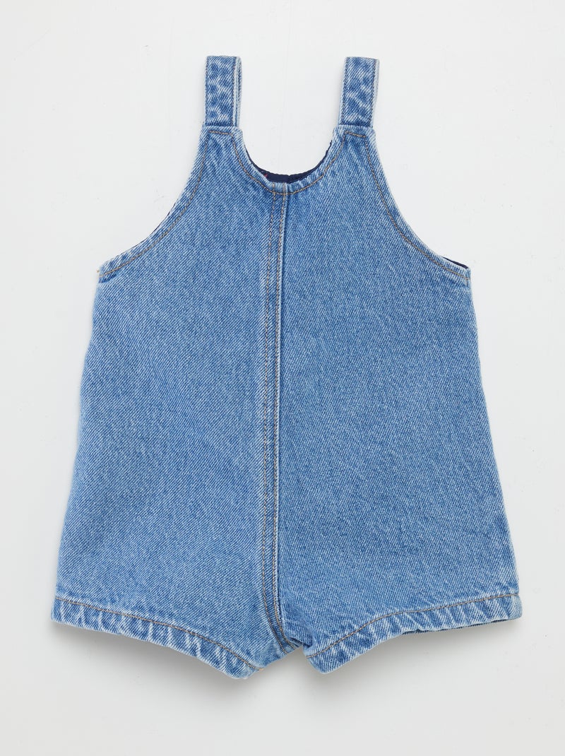 Korte salopette met borstzakje BLAUW - Kiabi