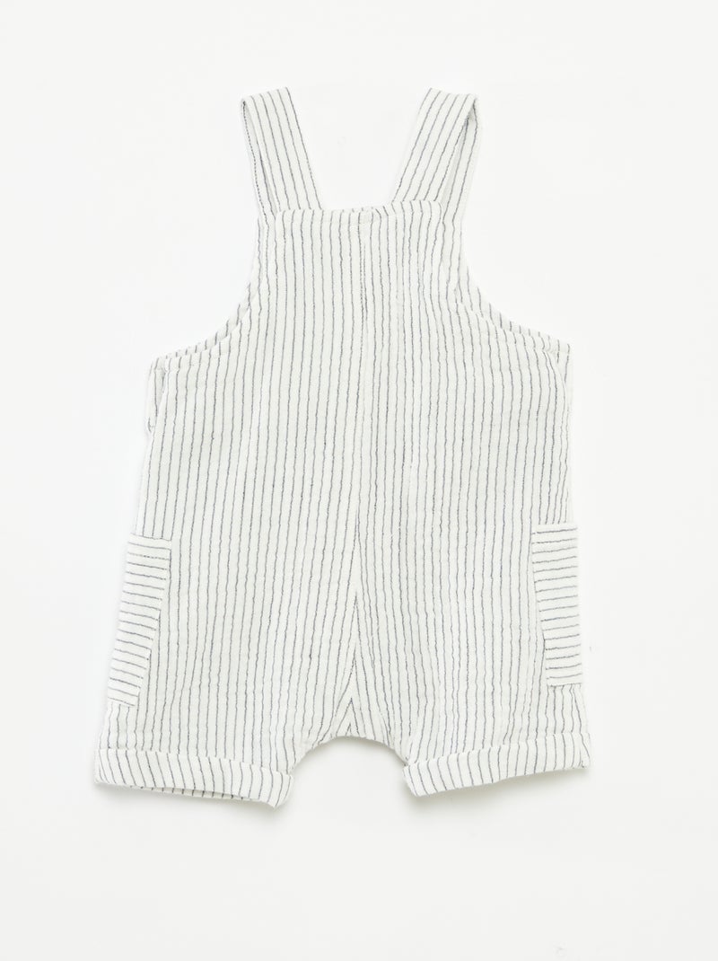 Korte salopette van zachte, luchtige katoen 'Name it' BIEGE - Kiabi