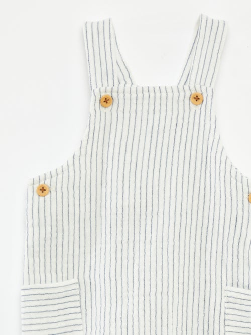 Korte salopette van zachte, luchtige katoen 'Name it' - Kiabi